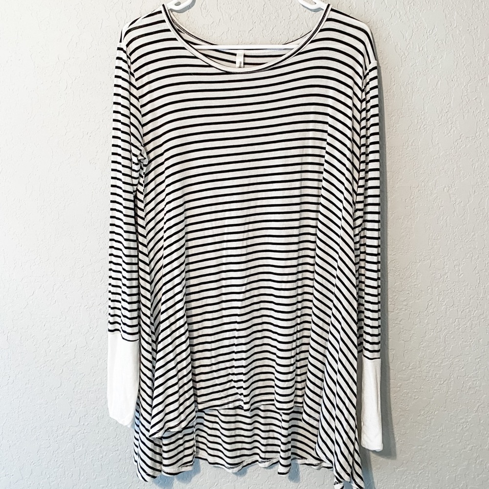 Black & White striped tunic